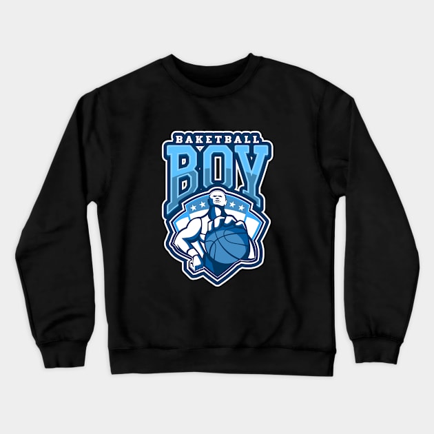 Basketball Boy Crewneck Sweatshirt by poc98